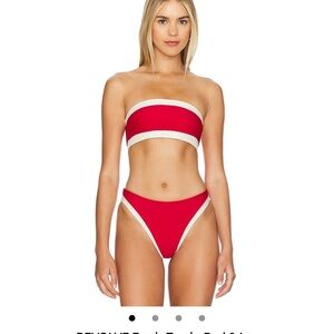 House of Harlow 1960 Red and White Bikini Set